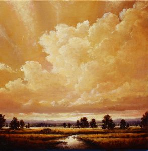 Victoria Adams, Beyond, 2020, Oil on linen panel, 8 x 8 inches