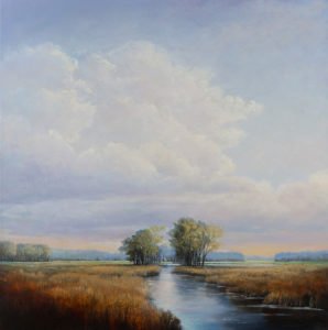 Victoria Adams, Lowlands #120, 2019, Oil on linen, 24 x 24 inches