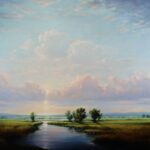 Victoria Adams, River Walk, 2022, Oil on linen, 30 x 40 inches