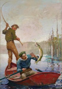 Frank E. Schoonover, Pickerel, 1917, Oil on canvas, 34 x 24 inches