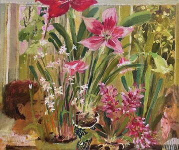 Elizabeth Endres, Bulbs in Bloom, 2022, Oil on canvas, 20 x 24 inches