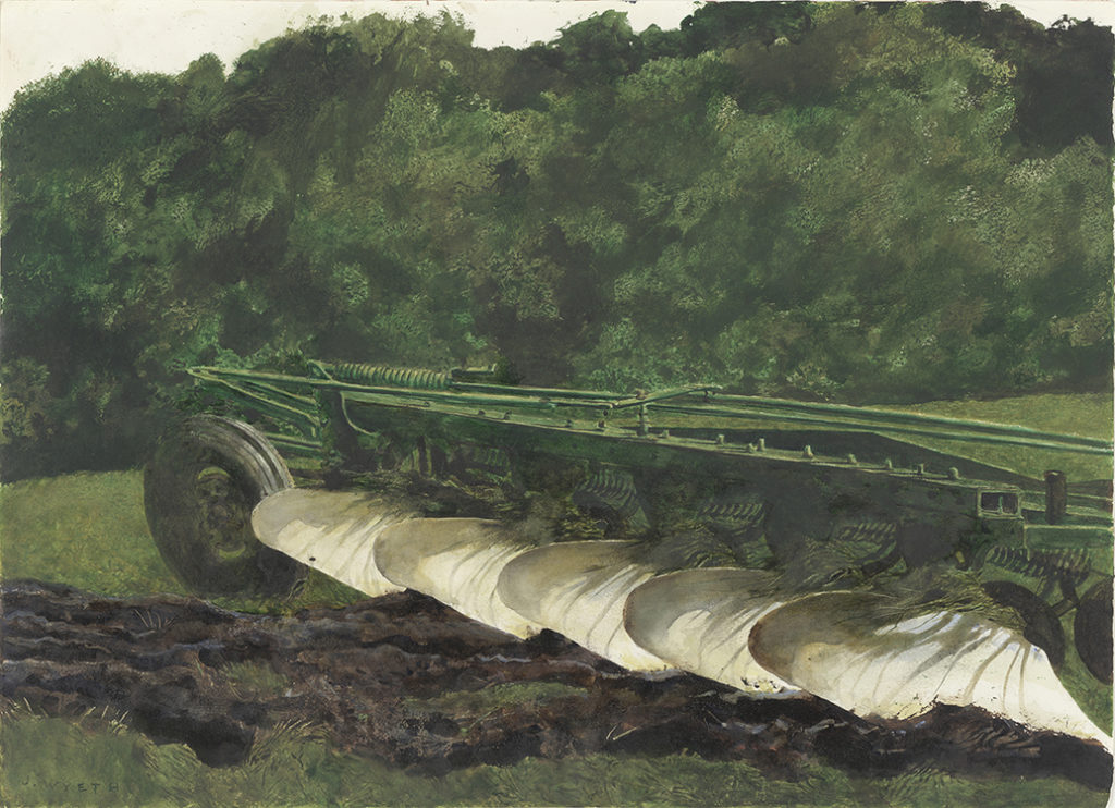 Jamie Wyeth, The Plow, 1983, Watercolor and gouache on paper, 21 ¼ x 29 ½ inches