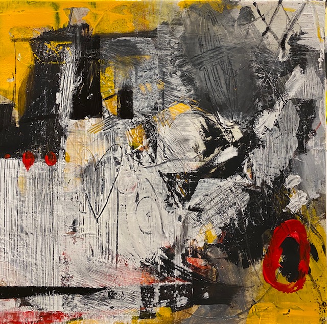 Vicki Vinton, Vibe 1, 2020, Mixed media, 18 x 18 inches