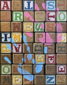 Robert C. Jackson, Mark Making, 2018, Oil on linen, 14 x 11 inches