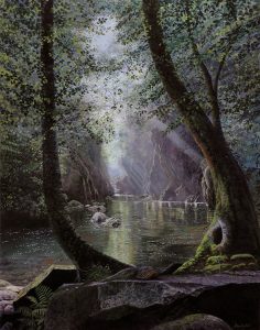 Timothy Barr, Box Canyon, Oil on panel, 36 x 28 inches