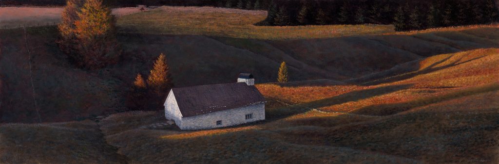 Timothy Barr, Indian Summer, Oil on panel, 12 x 36 inches