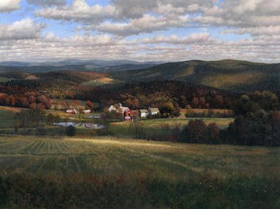 Timothy Barr, Peacham, Oil on panel, 18 x 24 inches