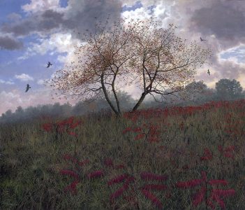 Timothy Barr, Staghorn Sumac, Oil on panel, 23 x 27 inches