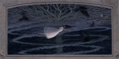 Timothy Barr, White Witch, Oil on panel, 24 x 48 inches