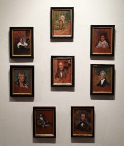 Michael Doyle, Hero Series #2, 2018, Oil on board, 6 ½ x 4 ¾ each