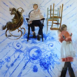 Sarah McRae Morton, Coronation, 2020, Oil on linen, 76 x 76 inches