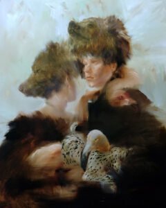 Sarah McRae Morton, Croquet, 2020, Oil on wood, 39 ½ x 31 ½ inches