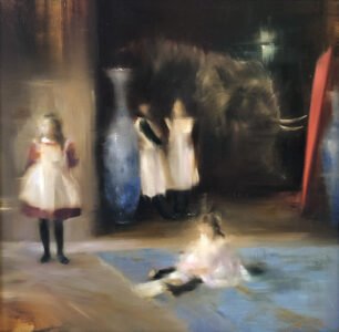 Sarah McRae Morton, Keys, 2020, Oil on linen, 24 x 24 inches