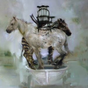 Sarah McRae Morton; Seeker, Founder; 2020; Oil on canvas; 24 x 24 inches