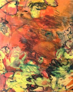 Vicki Vinton, Fear Eats the Soul, 2020, Mixed media on canvas, 60 x 48 inches