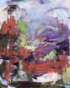 Vicki Vinton, Larking, 2020, Mixed media on panel, 30 x 24 inches