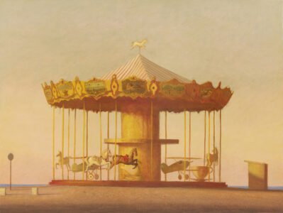 Bo Bartlett, Carousel (Arcachon) (SOLD), 2020, Oil on panel, 42 ¾ x 56 ¾ inches