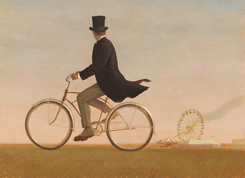 Bo Bartlett, Fairground, 2020, Oil on panel, 48 x 66 inches