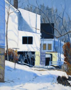 Philip Koch, Houses on the Hill, 2020, Oil on canvas, 36 x 24 inches
