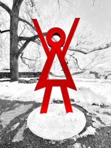 Vicki Vinton, Joy, 2020, Steel, 83 x 36 ½ x 4 ¼ inches