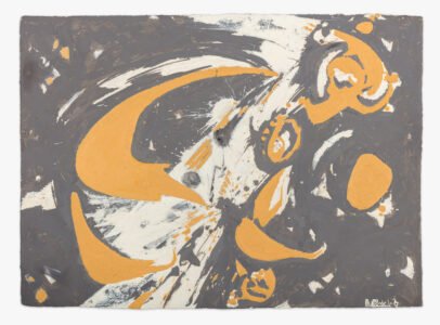 Lee Krasner, Untitled (Abstract), 1979, Oil on paper, 22 ¼ x 30 ½ inches, On loan from the Pollock-Krasner Foundation