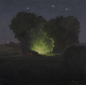 Michael Allen, Portal, 2020, Oil on linen mounted to panel, 16 x 16 inches