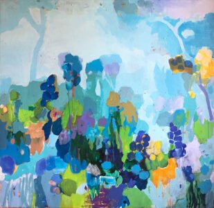 Marie Theres Berger, Le Grand Bleu (SOLD), 2020, Acrylic on canvas, 63 x 63 inches