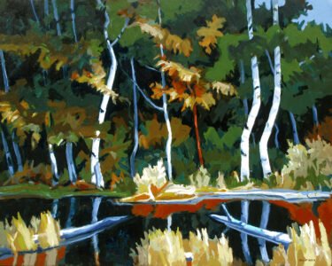 Philip Koch, Deep Forest Pool (SOLD), 2020, Oil on panel, 32 x 40 inches