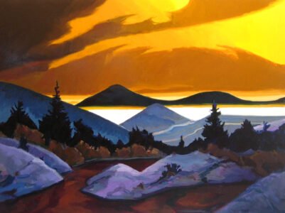 Philip Koch, Yellow Arcadia, 2006, Oil on panel, 30 x 40 inches