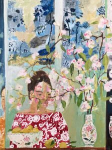 Elizabeth Endres, Patterns and Lemon Bowl (SOLD), 2021, Oil on canvas, 24 x 18 inches