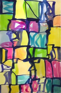 Melissa Meyer, Raycie Series no. III, 2011, Watercolor, 38 x 25 inches