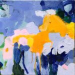 Marie Theres Berger, Aprés La Pluie (triptych), 2020, Acrylic on canvas, 16 x 48 inches