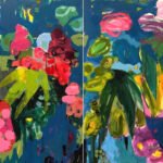 Marie Theres Berger, Kobaltblau (diptych), 2020, 35 ½ x 71 inches