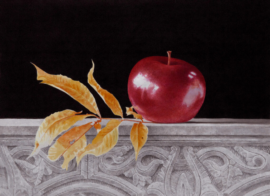 Greg Mort, Hickory - Mac, 2021, Watercolor on Arches Hot pressed paper, 21 x 28 inches