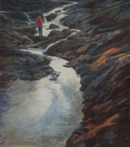 Greg Mort, Self Reflection, 2021, Pastel on paper, 28 x 24 inches