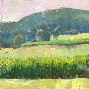 Jon Redmond, Cornrows, 2021, Oil on board, 10 x 10 inches