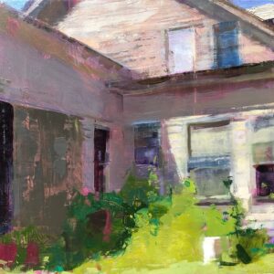 Jon Redmond, Farm House Corner, 2021, Oil on board, 10 x 10 inches
