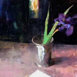 Jon Redmond, Iris, 2021, Oil on board, 10 x 10 inches