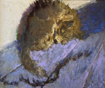 Jamie Wyeth, Raised Hackles, 2021, Oil and acrylic on Innerglow panel, 30 x 36 inches