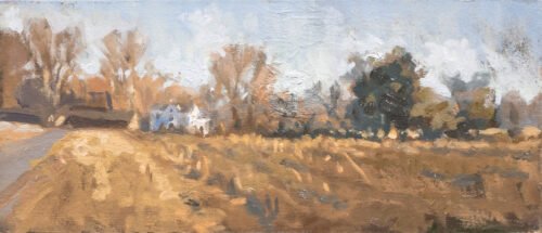 Michael Doyle, Spring Beginnings (SOLD), 2021, Oil on panel, 9 ½ x 4 ¼ inches
