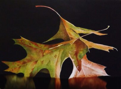 Greg Mort, Autumn's Fiery Dance, 2021, Watercolor, 21 x 28 inches