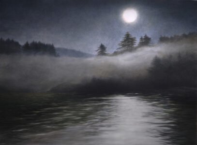 Greg Mort, Moonlit Cove, 2021, Watercolor, 21 x 29 inches