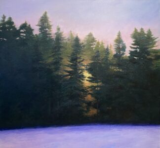 Greg Mort, Warm Forest Light, 2021, Oil, 33 x 34 inches