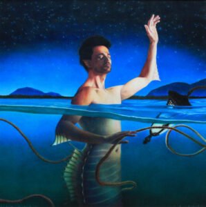 Jon Mort, Face of the Deep, 2021, Colored Pencil on Bristol Board, 16 x 16 inches