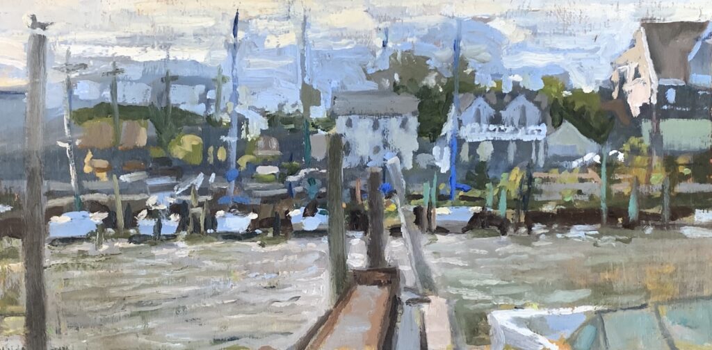 Michael Doyle, End of Day, 2021, Oil on panel, 6 x 12 inches