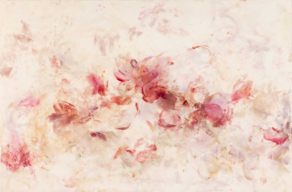 Betsy Eby, Mimosa, 2022, Oil and wax on panel, 24 x 36 inches