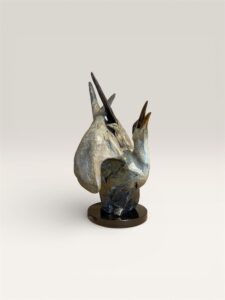 Margery Torrey, Triad, Bronze, 13 x 12 x 20 inches, edition of 25