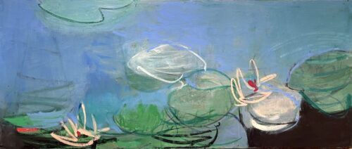 Sandrine Kern, Untitled 2, 2022, Oil and cold wax on linen, 30 x 70 inches