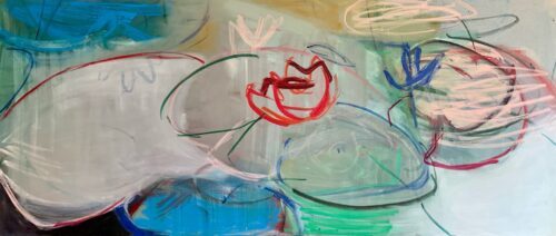 Sandrine Kern, Untitled 4, 2022, Oil on linen, 30 x 70 inches