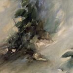 Jane Morris Pack, Brush, 2009, Oil on paper, 19 3/4 x 25 1/2 inches